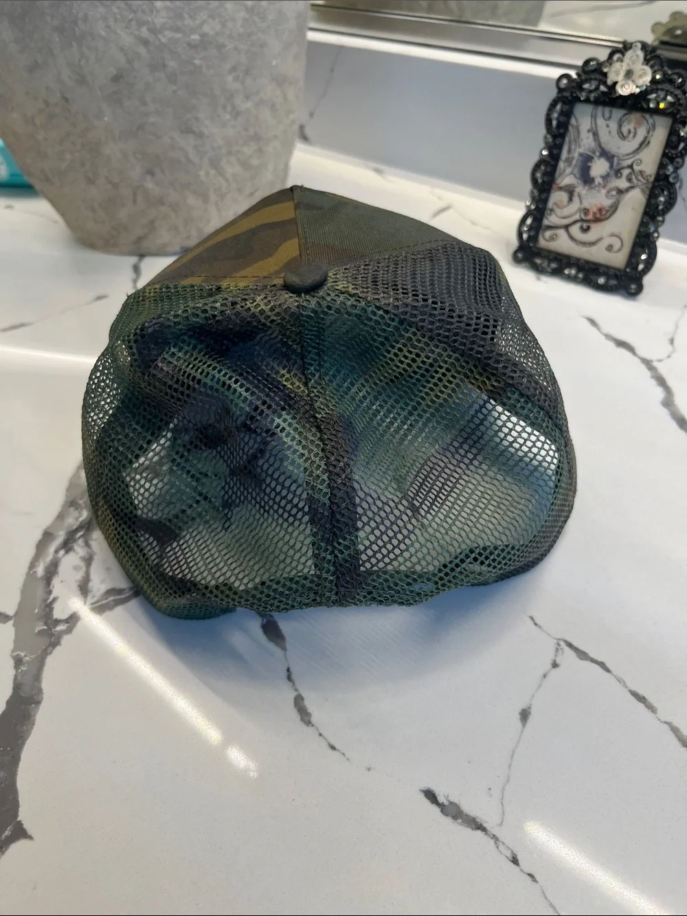 OTTO Olive Green Camo Mesh Back Trucker Hat